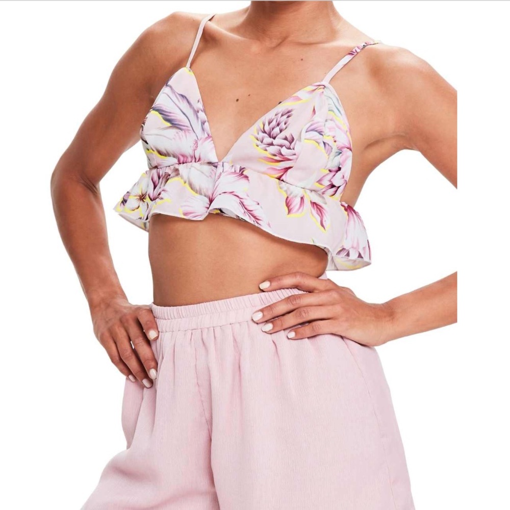 HP! Tropical print crop top bralette
